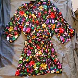 Victoria's Secret Silk Floral Robe Small/Medium